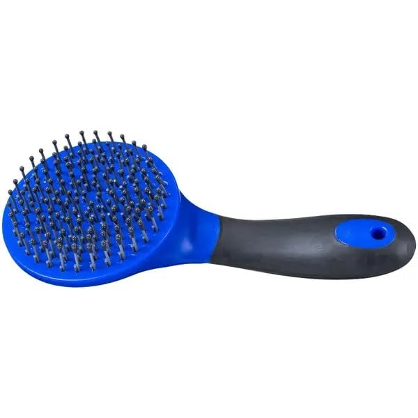 Gladdy's Equine Ergonomics Mane & Tail Comb, Long Bristle Horse Hair Leather Cleaning Brush, Comfortable, Durable and Easy to Use, Professional Horse Grooming Comb, Forky Comb for Horses (Blue/Grey)