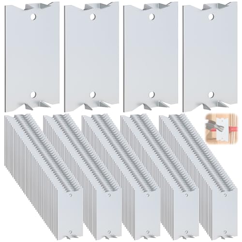 WENHUALI 200 Pack Nail Protection Plates for Wood Studs, 2.5 x 1.5 Inch Cable Protector Plate, Metal Anti-Nail Shield with Sharp Pointed Prongs for Plumbing & Electrical Wiring by WENHUALI - Used condition - US$37.13