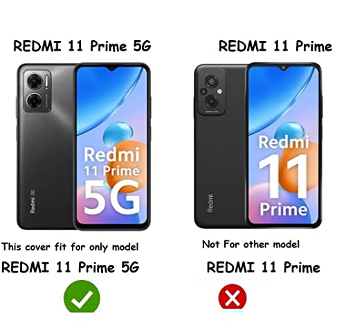 Image of COVERBLACK Rubber Back Cover for Mi Redmi 11 Prime (5G) - Transparent