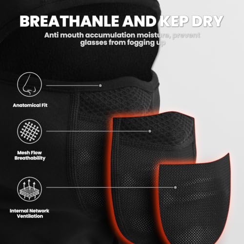 YANIKY Winter Balaclava Ski Mask for Men Women Breathable Warm Face Mask - image 3