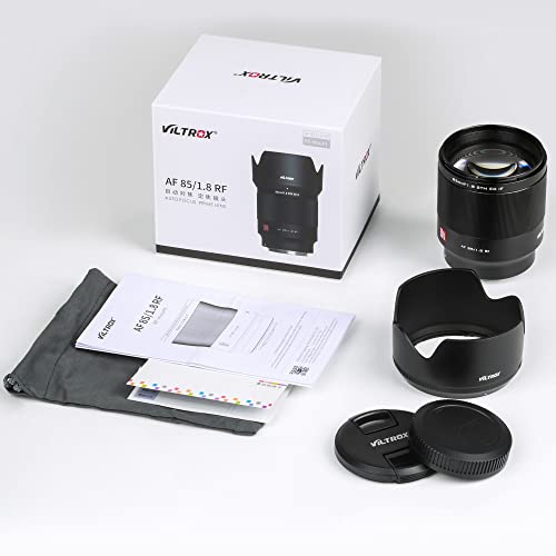 VILTROX Lente AF RF 85 mm f/1.8 de armação completa para câmeras Canon RF Mount EOS R, EOS RP, EOS R