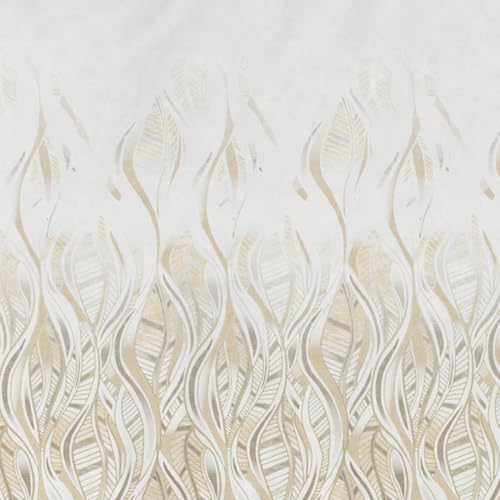 Image of DDECOR Live beautiful Cotton Queen Bed Sheet Set with 2 Pillow Covers (229 CM X 274 CM, Beige) Digital Print Contemporary 145TC GSM