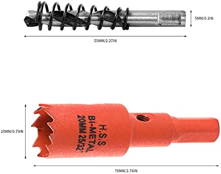Dribotway 20mm 25/32'' Hole Saw, Bi-Metal Hole Saw Drill Bit High Speed Steel, Cutting Circular Holes, for Wood and Metal, Can Easily Drill Wood, Plastic, Plywood, Thin Metal