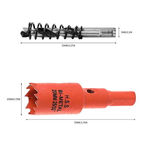 Dribotway 20mm 25/32'' Bi-Metal Hole Saw Drill Bit, High Speed Steel for Cutting Circular Holes in Wood Plastic, Plywood - Image 2