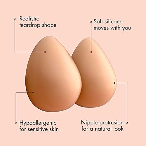 Feminique Silicone Breast Forms | Prosthetic Breast for Transgender, Mastectomy, Crossdressers| Fake Boobs, Fake Breasts - Pair (EE/F Cup (3600g) Pair, Suntan)