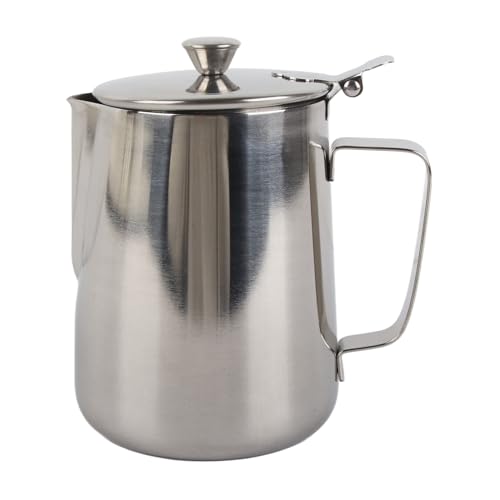 Jarra espumadora de leche en acero inoxidable de 1000 ml con tapa para baristas 2