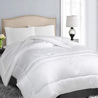 EASELAND All Season Full Size Soft Quilted Down Alternative Comforter Hotel Collection Reversible
