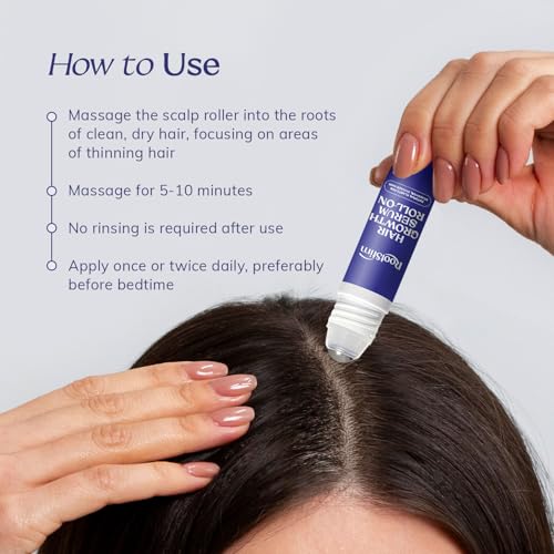 Hair Growth Serum Roll On with Rosemary, Caffeine & Biotin, Helps Support Fuller-Looking Hair, Clean Non-Greasy Scalp Serum for Thinning Hair 1.08 Fl Oz - Thumbnail 7