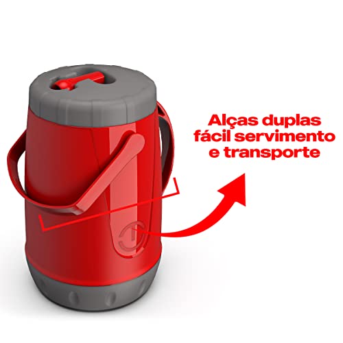 Kit Tererê Pávia Copo Térmico bomba garrafa cuia Vermelho
