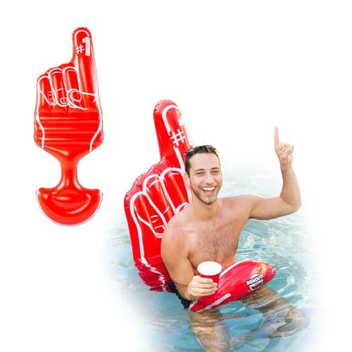 Saddle Style Pool Floatie, Inflatable Ride-On Seat - Straddle, Sit, Then Float - go-to Foam Finger
