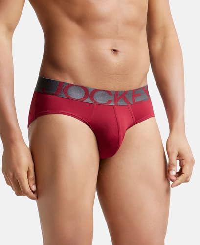 Image of Jockey IC27 Men's Tactel Microfiber Elastane Stretch Solid Brief with Moisture Move Treatment