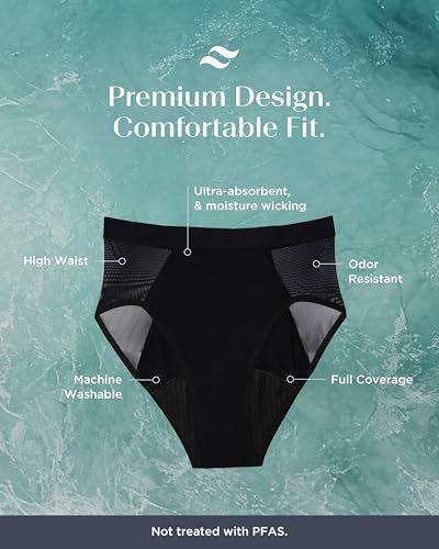 saalt French Cut High Waist Period Underwear for Women- Reusable, Comfortable, Absorbent, Leakproof, Thin, For Menstrual Flow4