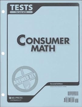 Paperback Consumer Math Tests Answer Key 2nd Edition Book