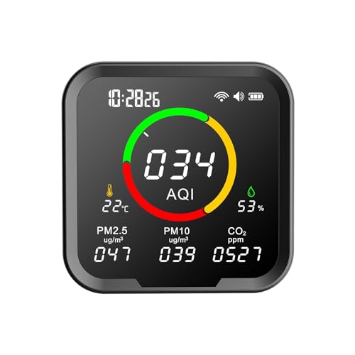 Detector de Gas, Detector de Calidad del Aire multifunción, Sensor de Temperatura y Humedad, Monitor de Gas de dióxido de Carbono PM10, PM2.5