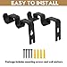 AddGrace 2 PCS Double Curtain Rod Bracket Heavy Duty Curtain Rod Holders for 1