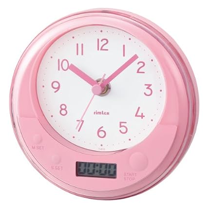 rimlex T 610 PK Splashproof Clock, Half Body Bath Timer Clock, Pink product image