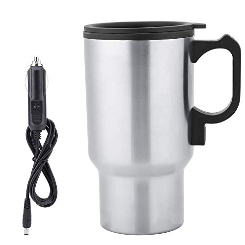 Taza eléctrica de acero inoxidable 12V 450mL portátil miniatura 1