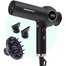 MINT Dragonfly Ionic Hair Dryer with Diffuser | Lightweight Professional Hair Dryer | Smart Negative Ion | High Speed Brushless Ionic Blow Dryer | Low EMF