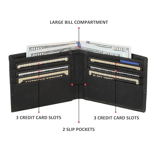 Wrangler Bifold Wallet for Men, Genuine Leather, Gift for Him3