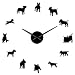 Bull Terrier cane parete arte grande orologio da parete cane razza Pug specchi per la adesivo da parete soggiorno Pet Shop Decor regalo per gli amanti di Bull Terrier B-27