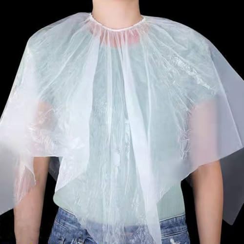 OSALADI 50 piezas Capa desechable para salón y barbería Protector de cuello Manta para corte de cabello 100x100 cm Paquete individual para teñido y tratamiento con permanente para adultos miniatura 7