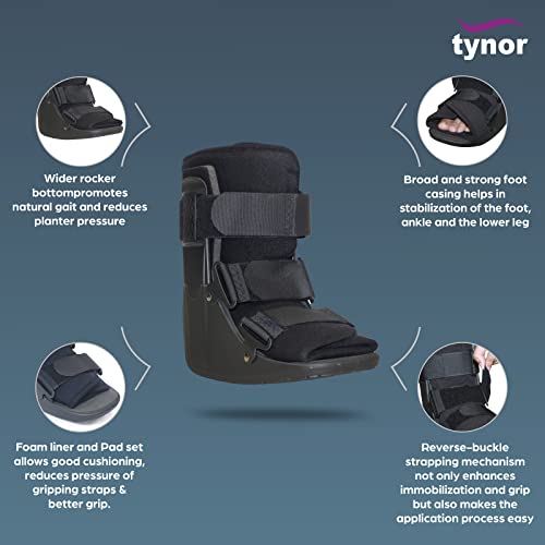 Image of TYNOR Walker Boot - Short, Black, Large, 1 Unit