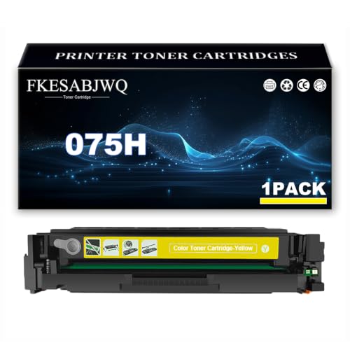 Cartouche toner Canon MF667Cdw jaune CRG075H compatible pour imprimante LBP646Cdw