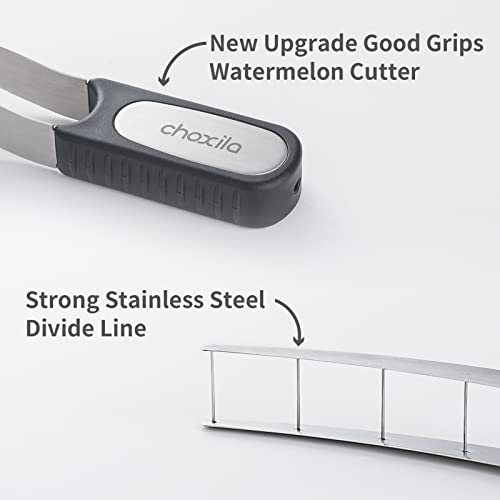 Choxila [Good Grip] Watermelon Cutter Slicer Stainless Steel,Cube Cutter Corer Fruit Vegetable Tools Knife Melon Baller for Kitchen Gadget — view 3
