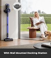 UKDMROX Cordless Vacuum Cleaner, 550W 50KPa 45Mins Vacuum Cleaners for Home, Self-Standing Stick Vacuum with Anti-Tangle Brush & LED Display for Hardwood Floors, Carpet, Pet Hair, Car — image 9