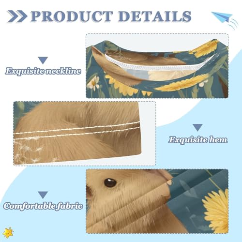 Boys Short Sleeve T-Shirts Floral Capybara Animal Rashguard Kids Swim Shirts Sun UPF 50+3