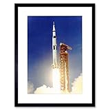 The Art Stop Space Apollo 11 Launch Saturn V Rocket Blast Thrust Flame Cool Print B12X7763
