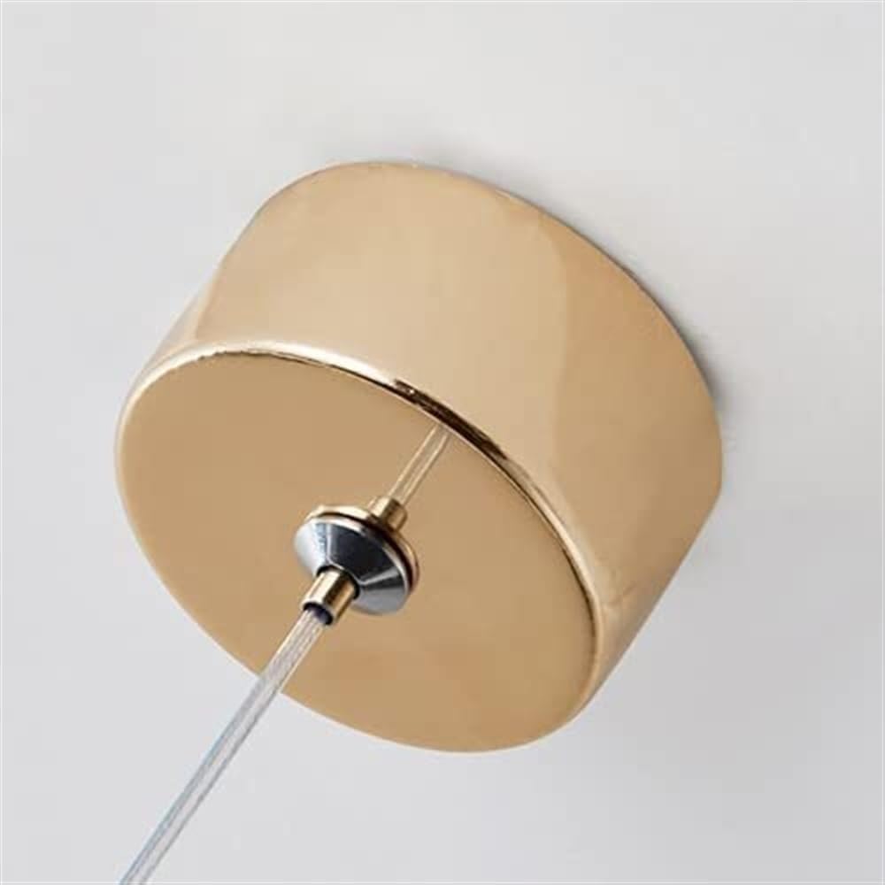 Nordic Gold Aluminium Długa lampa wisząca, regulowana, idealna do sypialni lub stolika nocnego. Oświetlenie wewnętrzne z ciepłym białym światłem 4000K, długość 50 cm