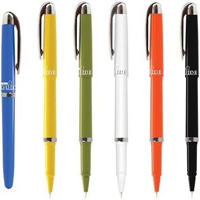 WIN Guide Ball Pens | 20 Pens (10 Blue Ink & 10 Black Ink) | Multicoloured Body | 0.6 mm Tip | Metalic Clip | Smudge Free Writing | Comfortable Grip | Pens for Students | Premium Set