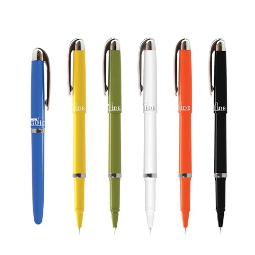 WIN Guide Ball Pens | 20 Pens (10 Blue Ink & 10 Black Ink) | Multicoloured Body | 0.6 mm Tip | Metalic Clip | Smudge Free Writing | Comfortable Grip | Pens for Students | Premium Set