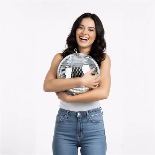 12-Inch Silver Disco Ball for Parties, Weddings, and Decor