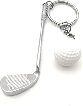 Golf Mini Racket Ball Pendant Keychain, Metal | Golf Clubs Keyring, Creative Sports, Football, Lucky