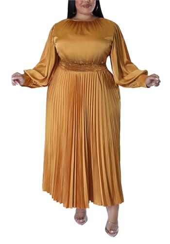 Seltaon Women's Plus Size Long Sleeve Maxi Dress...