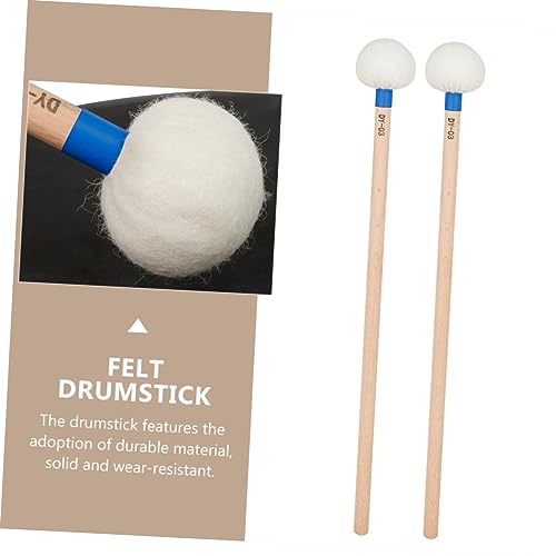 2 Baquetas de Percusión con Cabeza de Fieltro Azul miniatura 3