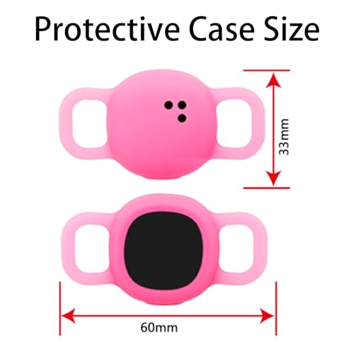 NANLANFAN 2 Pack Case Cover for Tile by Life360 Sticker (2024), Protective Holder for Pets Dog Cat Collar Accessories Glow in Dark (Blue & Pink)