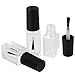 RDEXP Black Cap Clear Glass 4ml Refillable Empty Polish Bottles Container Set of 20