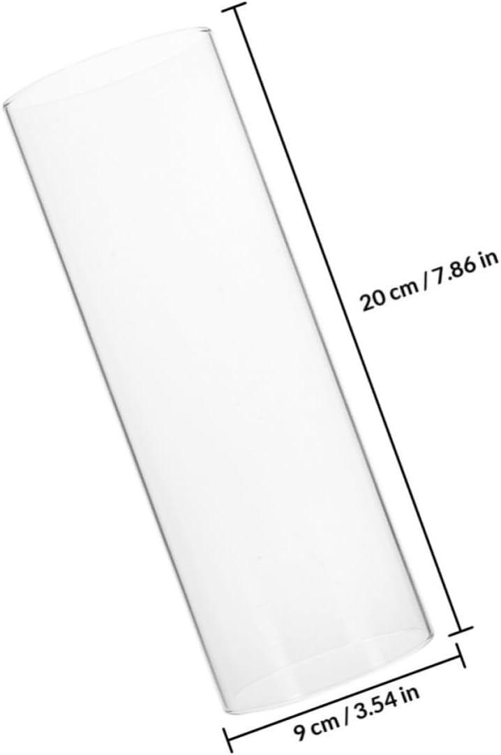 Cylindrical Glass Candle Shade High Light Transmittance and Versatile Fit for Homes and Weddings Decorative Hurricane Cover