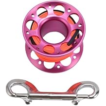 15m Diving Reel, Anti Twist Nylon line, Aluminum Spool, Double Ended snap Buckle, Suitable for Outdoor Boating and Marine Operations