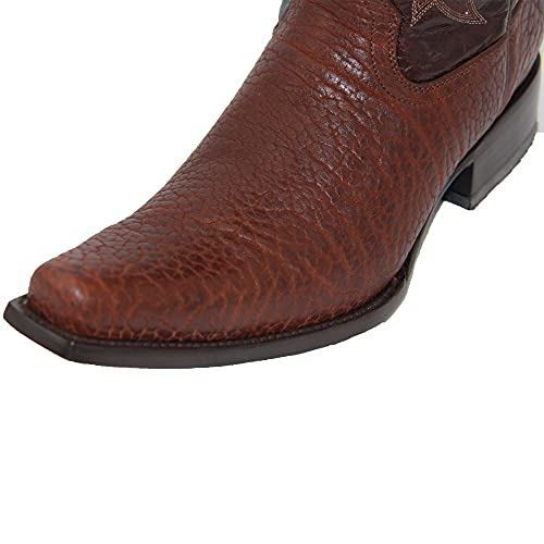 Westerns Shops Men’s Genuine Leather Luxury Bull Neck Print Western Cowboy Boot (13, Brown) #TOP1