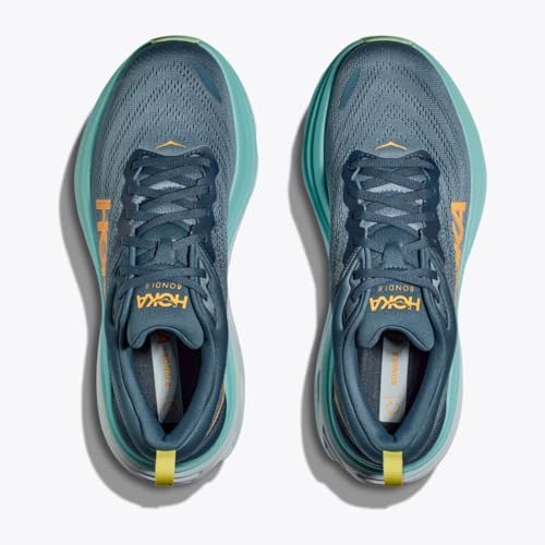 HOKA HOKA ONE ONE Mens Bondi 8 Textile Real Teal Shadow Trainers 11.5 US
