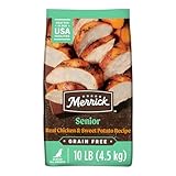Merrick Premium Grain Free Dry Senior Dog Food, Wholesome And Natural Kibble, Real Chicken And Sweet Potato - 10.0 lb. Bag