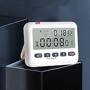 Timers,Portable Digital Screen Kitchen Timer Large Display Digital Timer Square Cooking Count Up Countdown Alarm Clock Kitchen Tools