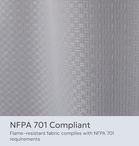 Easy-Change Privacy Curtains for Healthcare - Modular Hospital Curtains with Snap Mesh for Medical Facilities - 100% Polyester, Washable, NFPA 701 Compliant - 66\" W x 96\" H for 9-Foot Ceilings, Gray