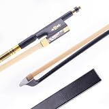 AMZZ 4/4 Professional Carbon Fiber Violin Bow - Full Size Orchestra Bow with Mongolian Horsehair & Fleur-de-Lis Design, Pro-Grade Low-Maintenance for Concert Levels