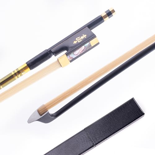 AMZZ 4/4 Full Size Professional Carbon Fiber Violin Bow With Case