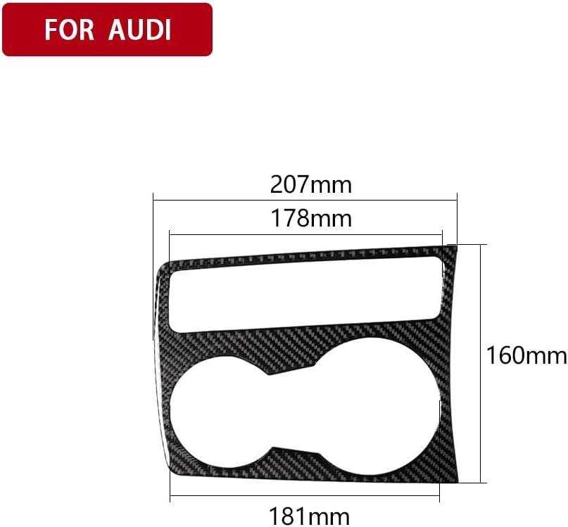 Carbon Fiber PC Vinyl Cover Trim Sticker Accessories Decoration Compatible with Audi A4 B8 BK 2009-2016 Black. (Dashboard Speedometer Tachometer 13-16)
